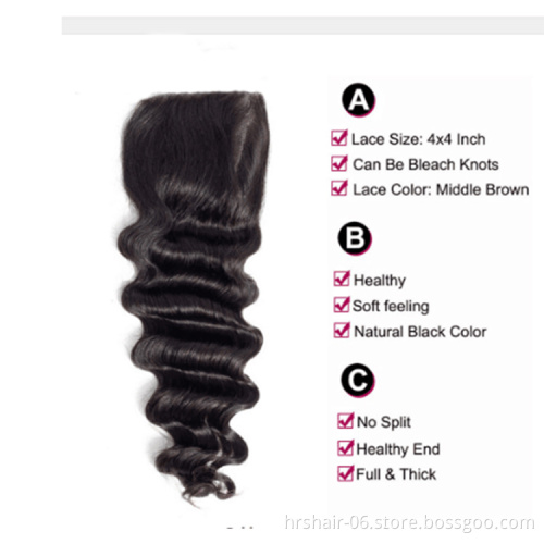 Loose Wave 13X4 Lace Frontal With Bundles Grade 10A Raw Unprocessed Indian Human Hair